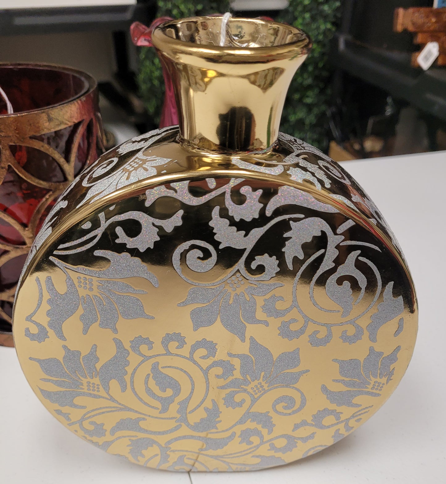 Gold embossed vase