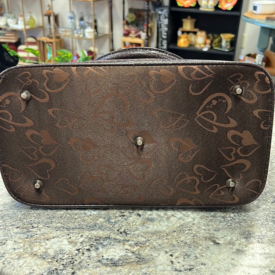 Brown Heart Handbag