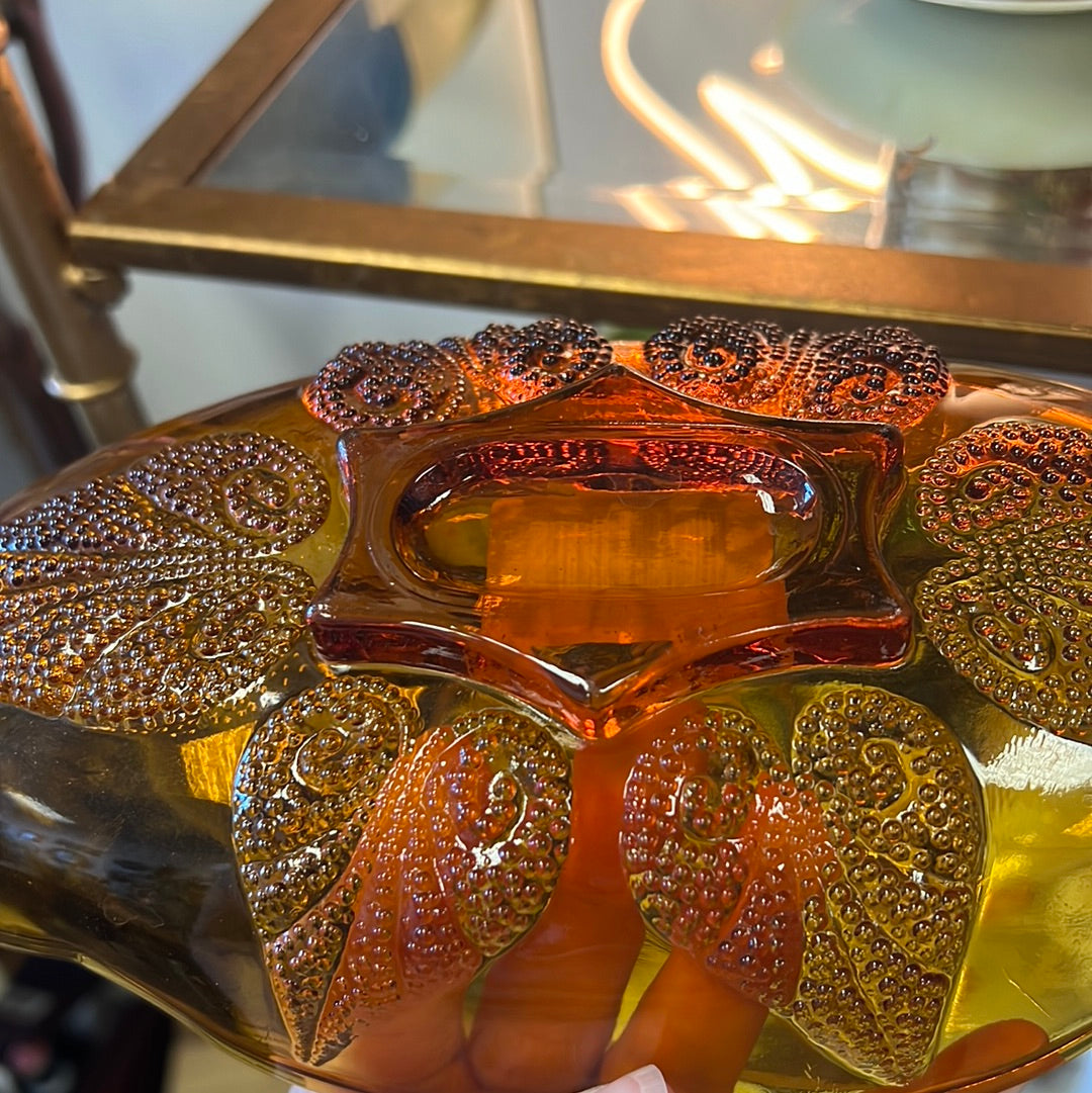 Vintage Amber Dish