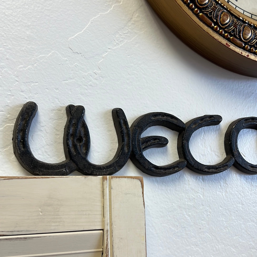 Cast Iron Welcome Sign
