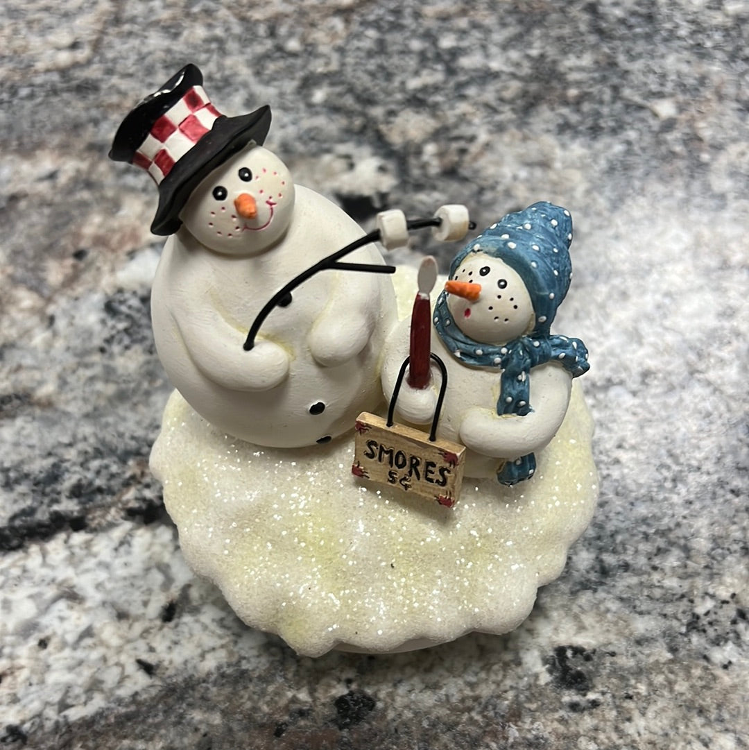 Snowman Candle Topper Lid