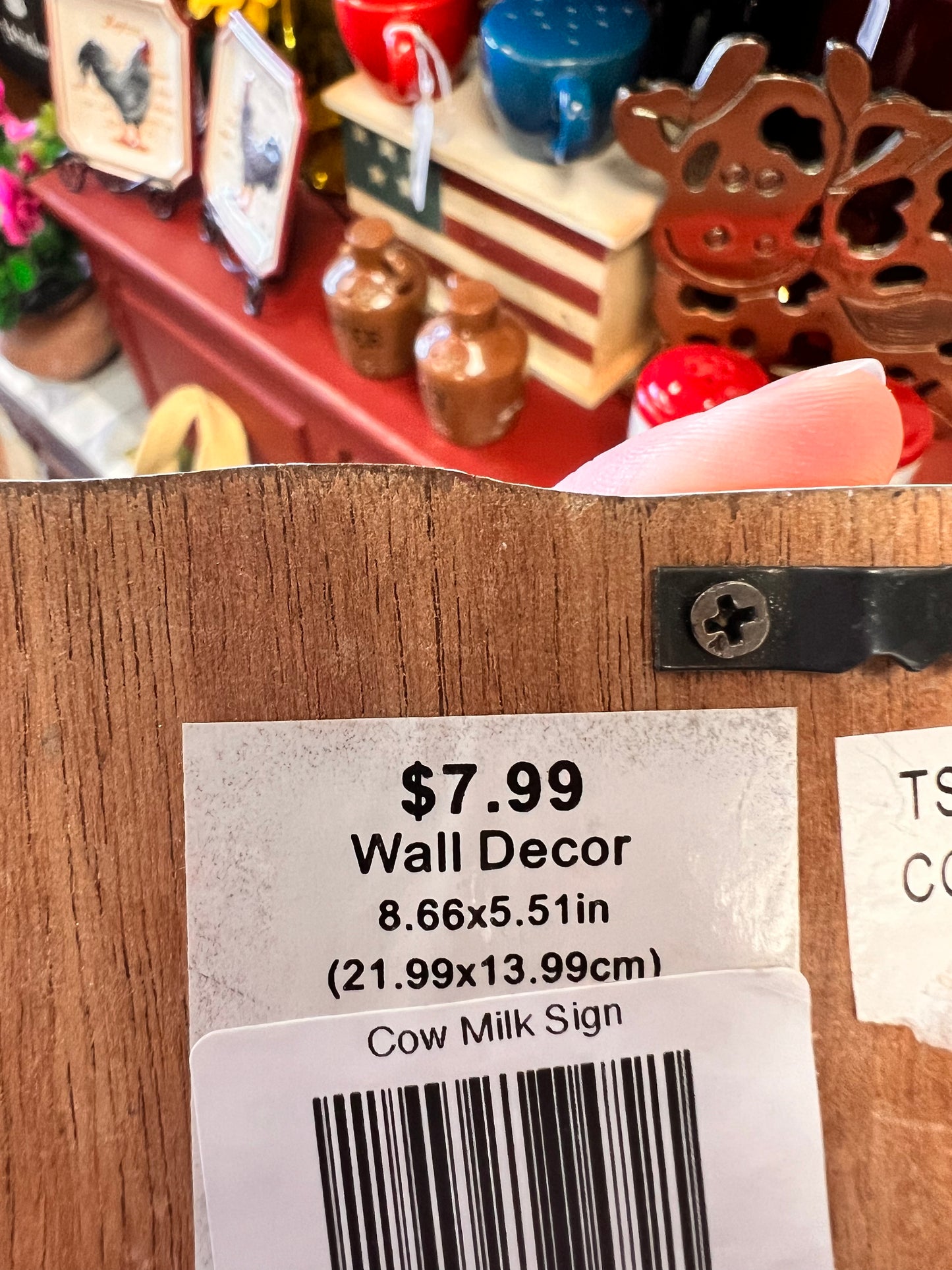 Cow Wood Decor Sign