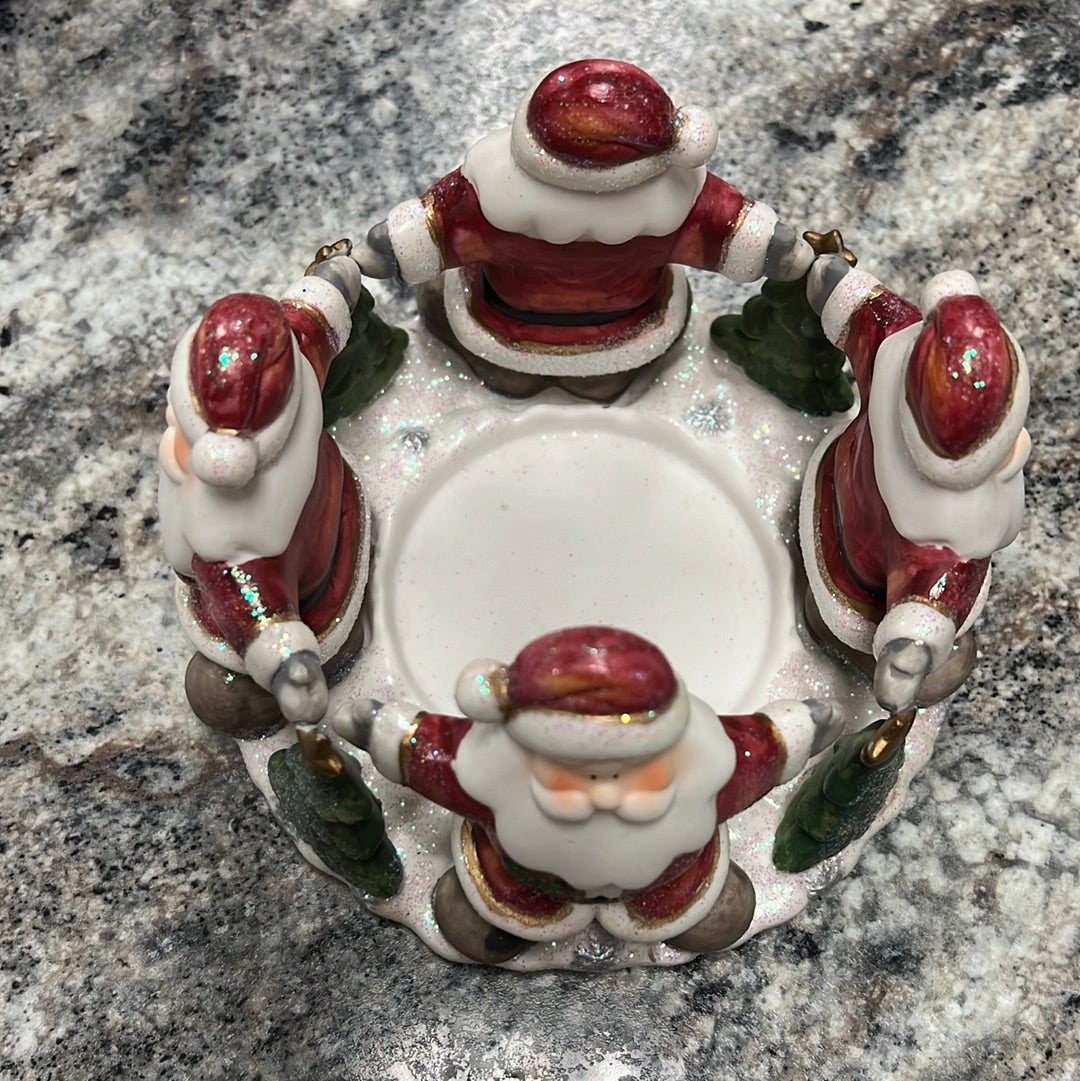 Santa Candle Holder