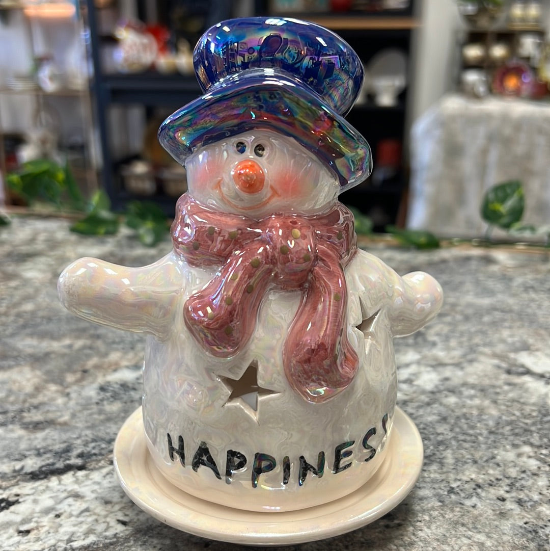 Snowman Candle Holder