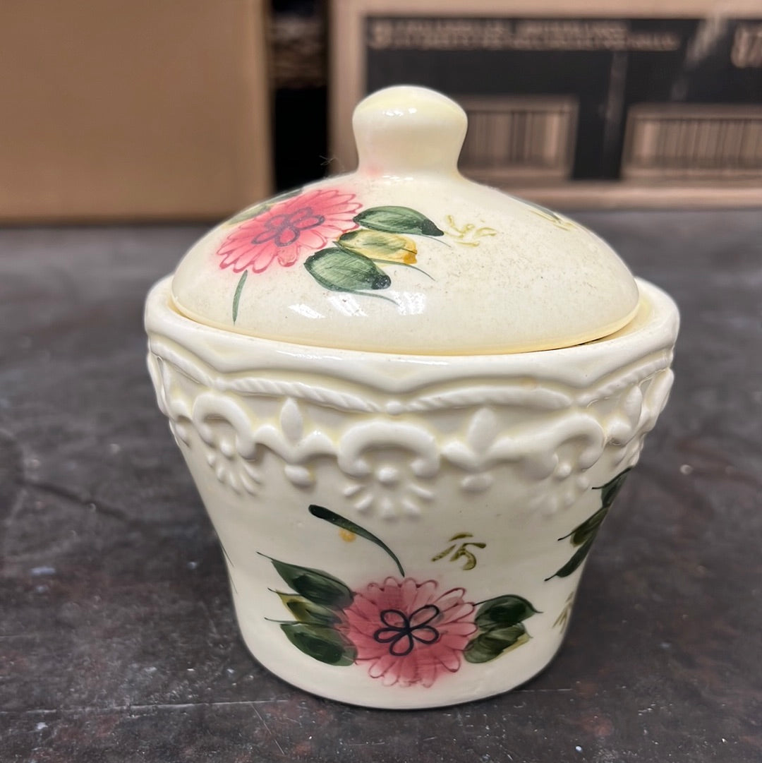 Flower Porcelain Container