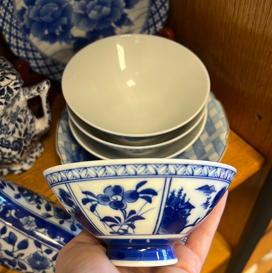 Blue+White Rice Bowl Set