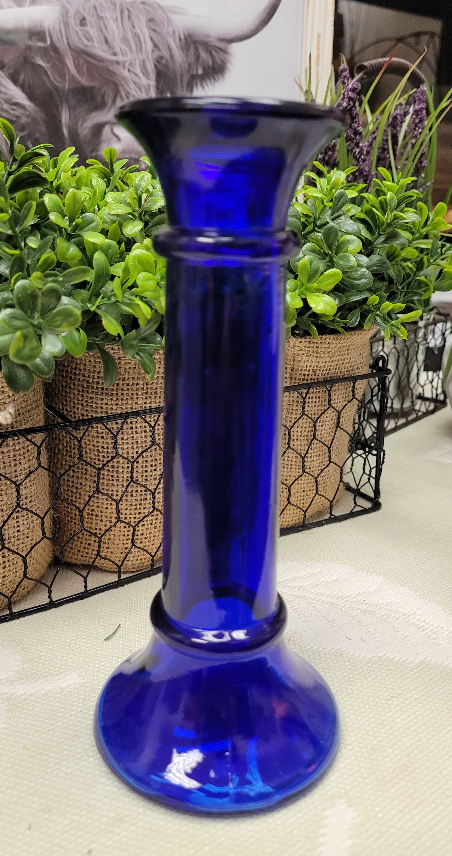 Cobalt Blue Candle Stick
