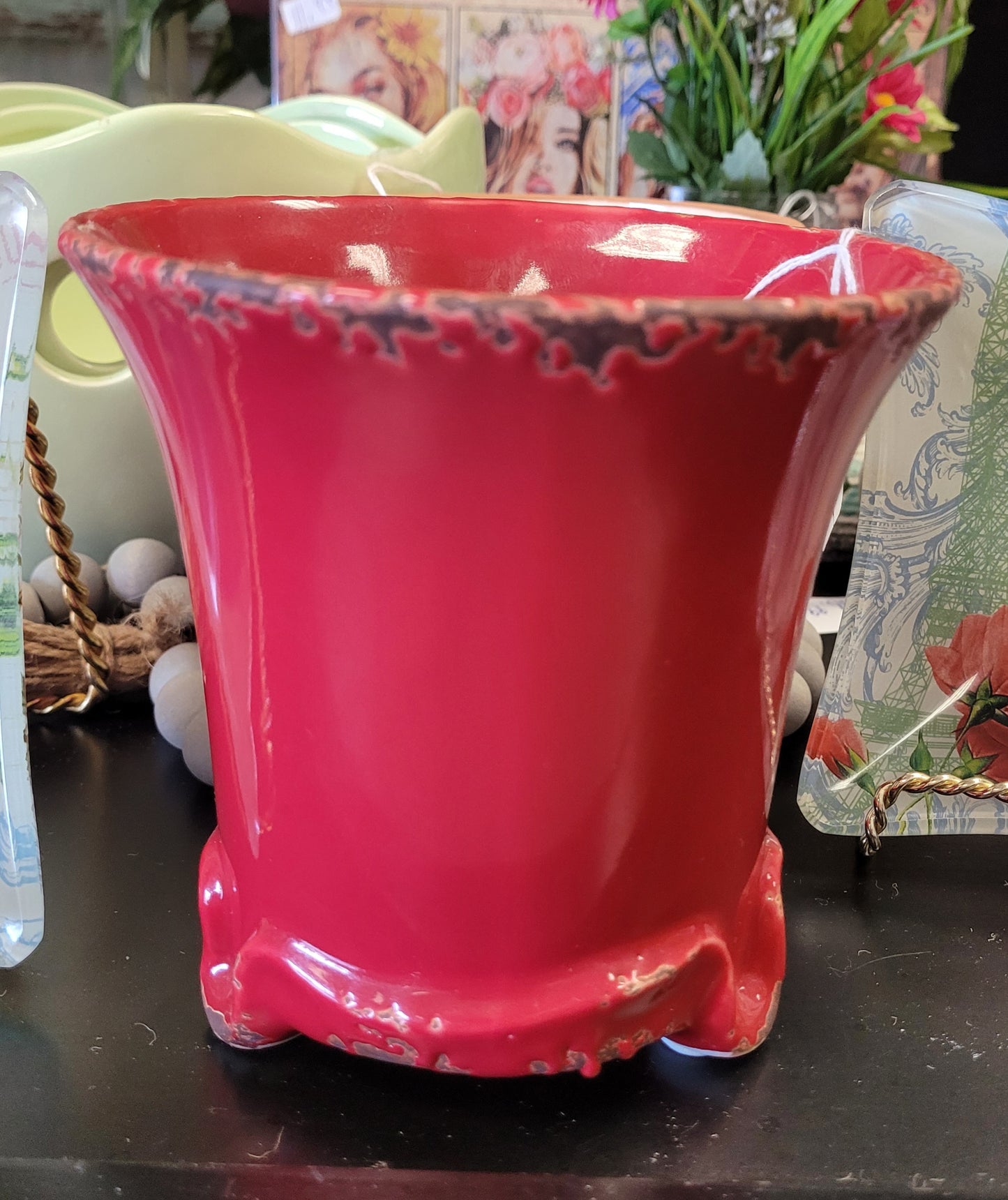 Rustic red planter