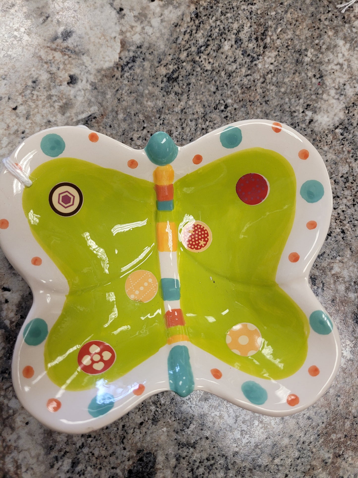 Colorful butterfly dish