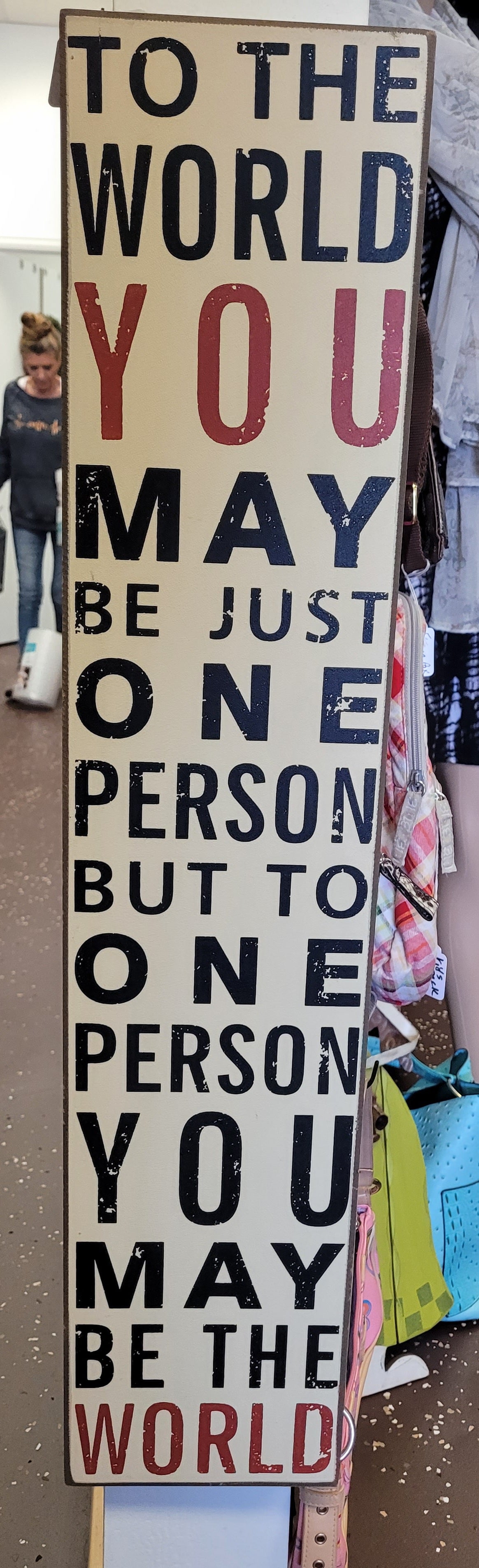 To the world