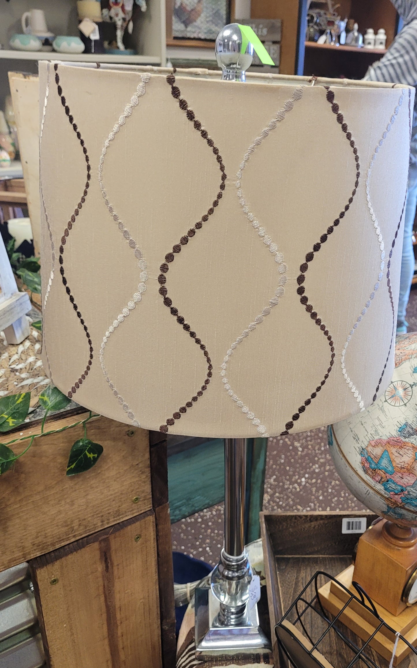 Tall Silver Lamp