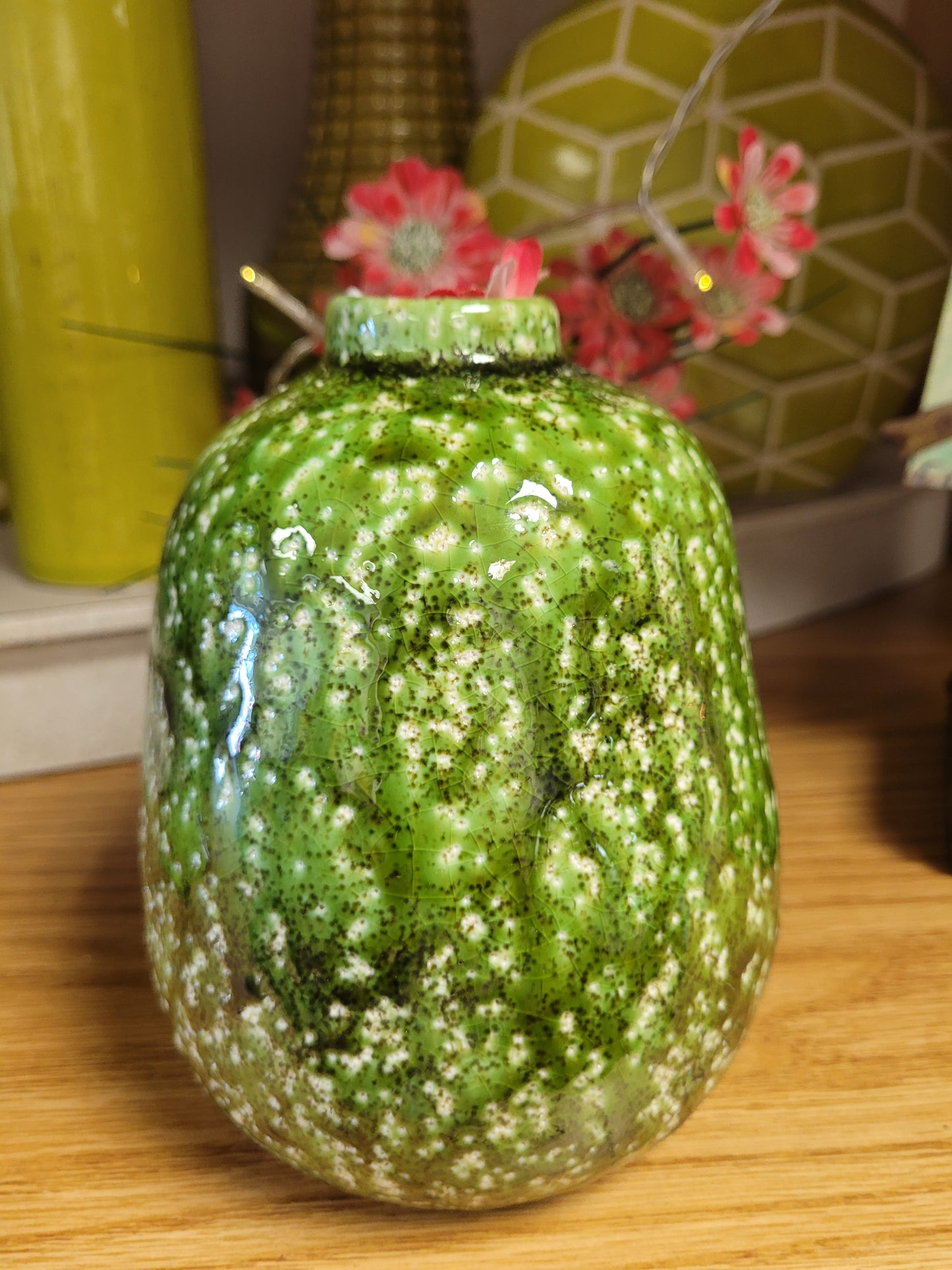 Green Pottery Vase