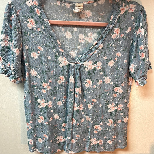 Ladies Floral Shirt M