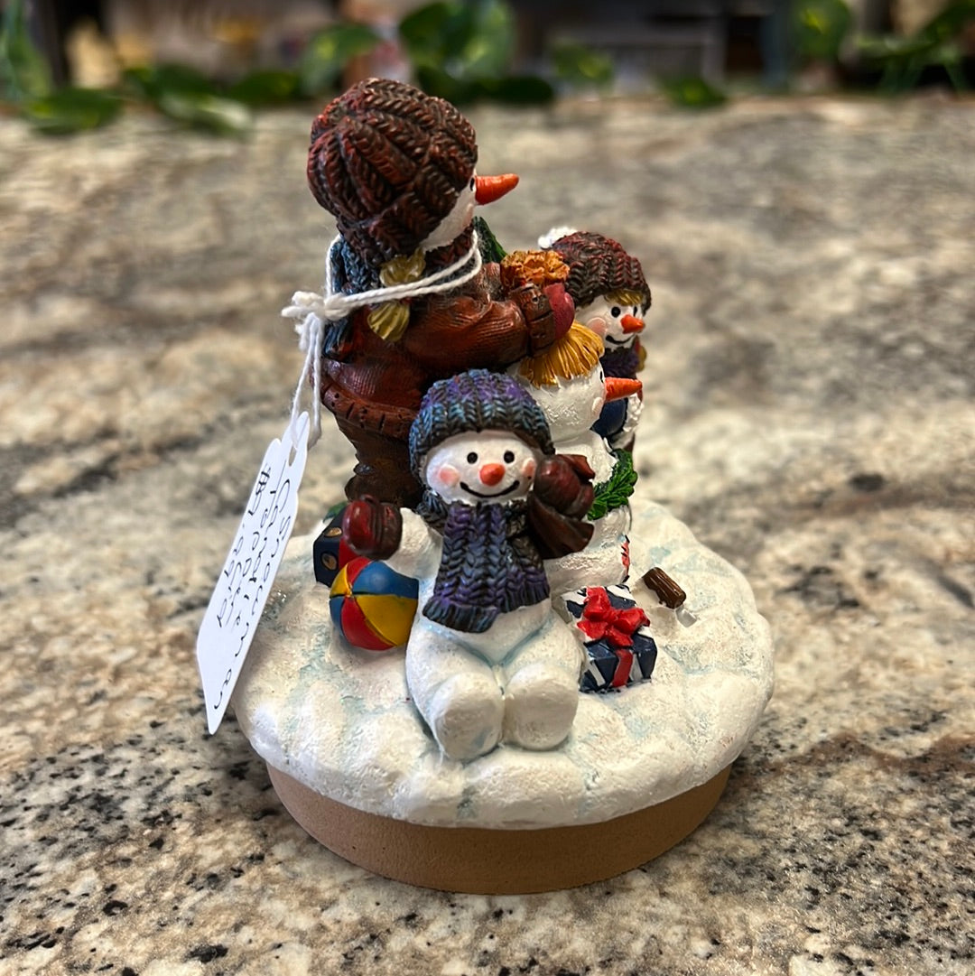 Snowman Candle Lid