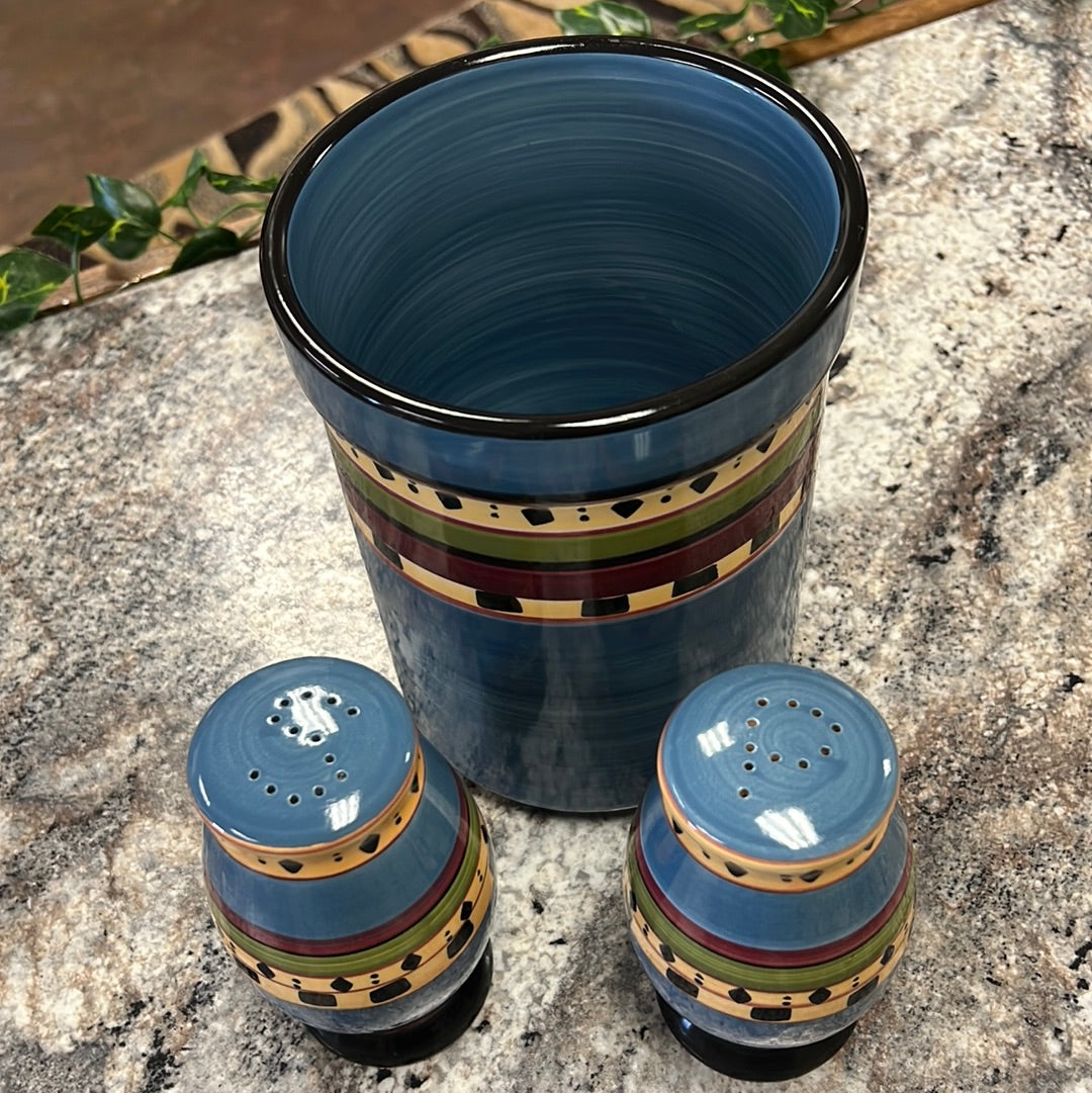 Utensil Holder Salt Shaker Set