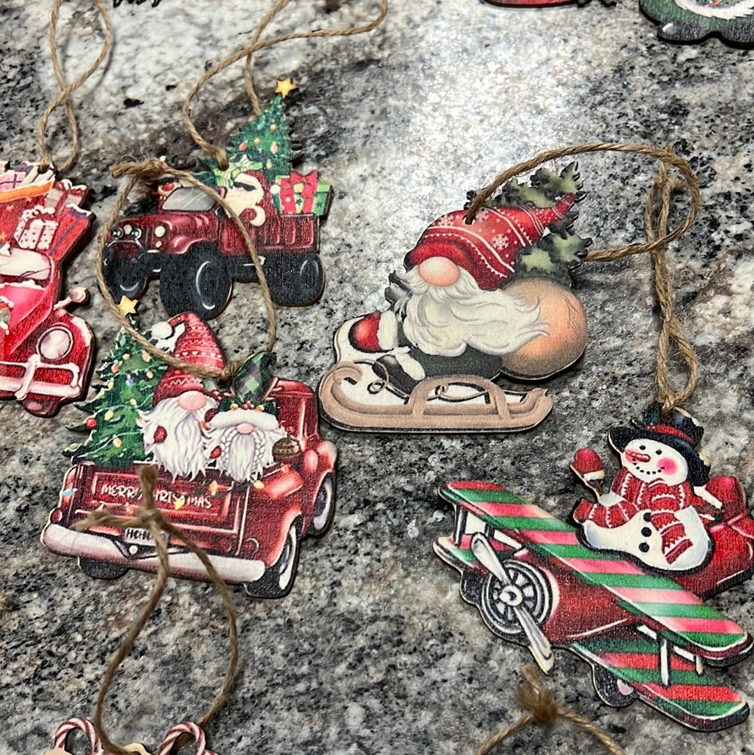 Small Wood Ornaments