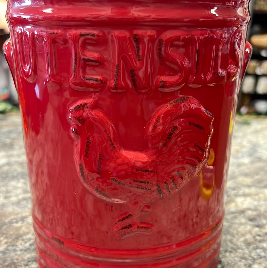 Red Utensil Holder