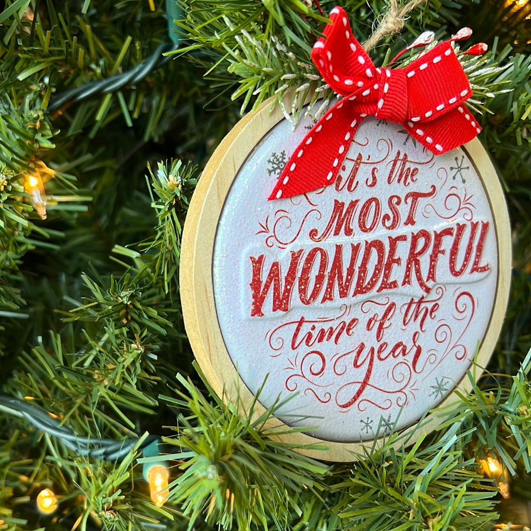 Round Wood Ornament