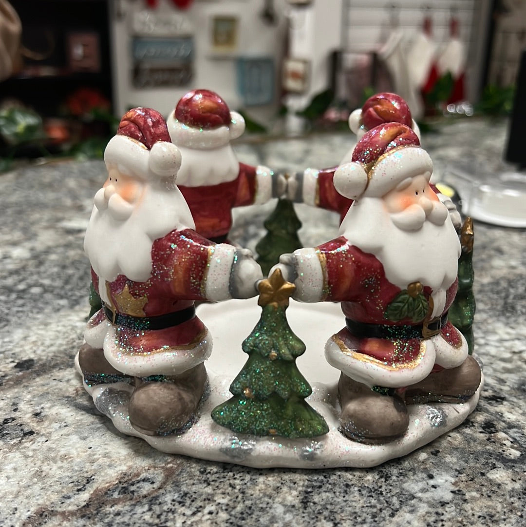 Santa Candle Holder