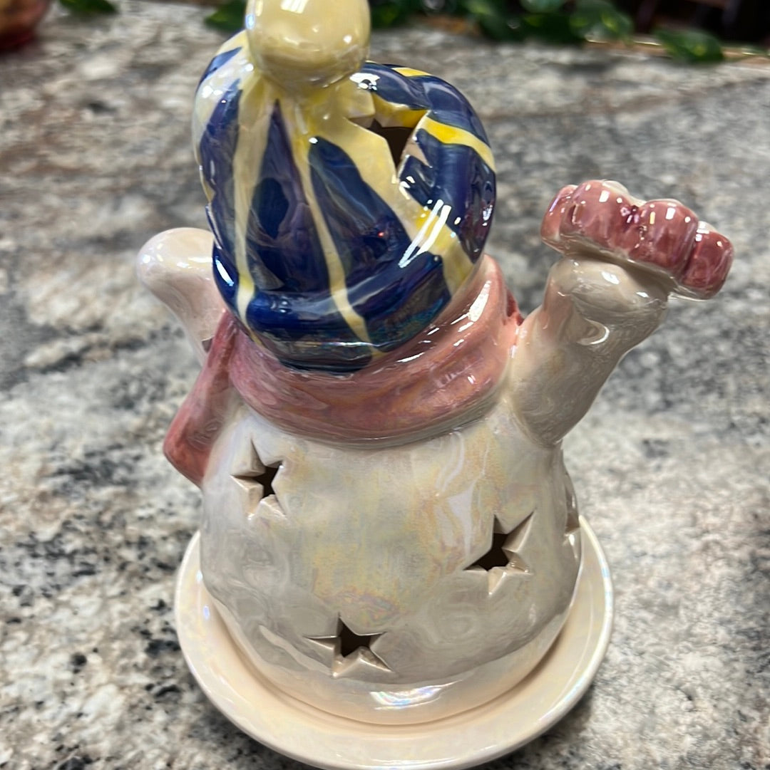 Snowman Candle Holder