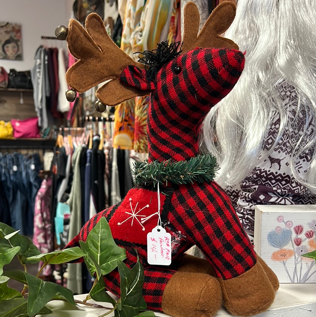 Red Plaid Reindeer