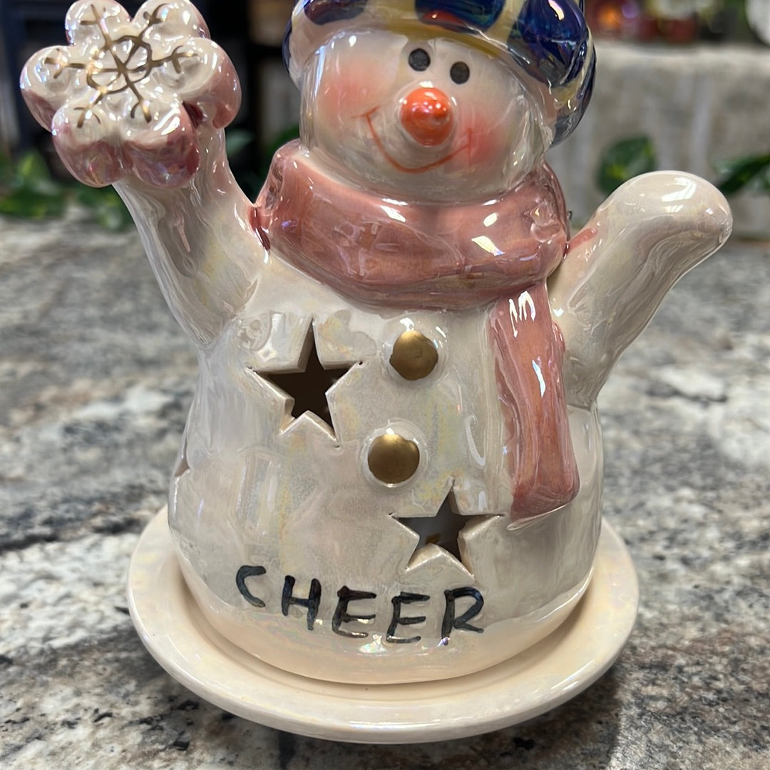 Snowman Candle Holder