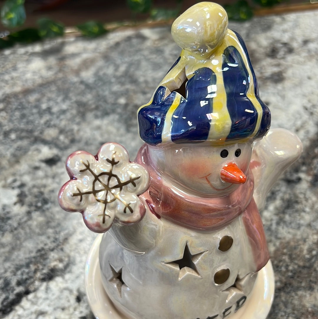 Snowman Candle Holder