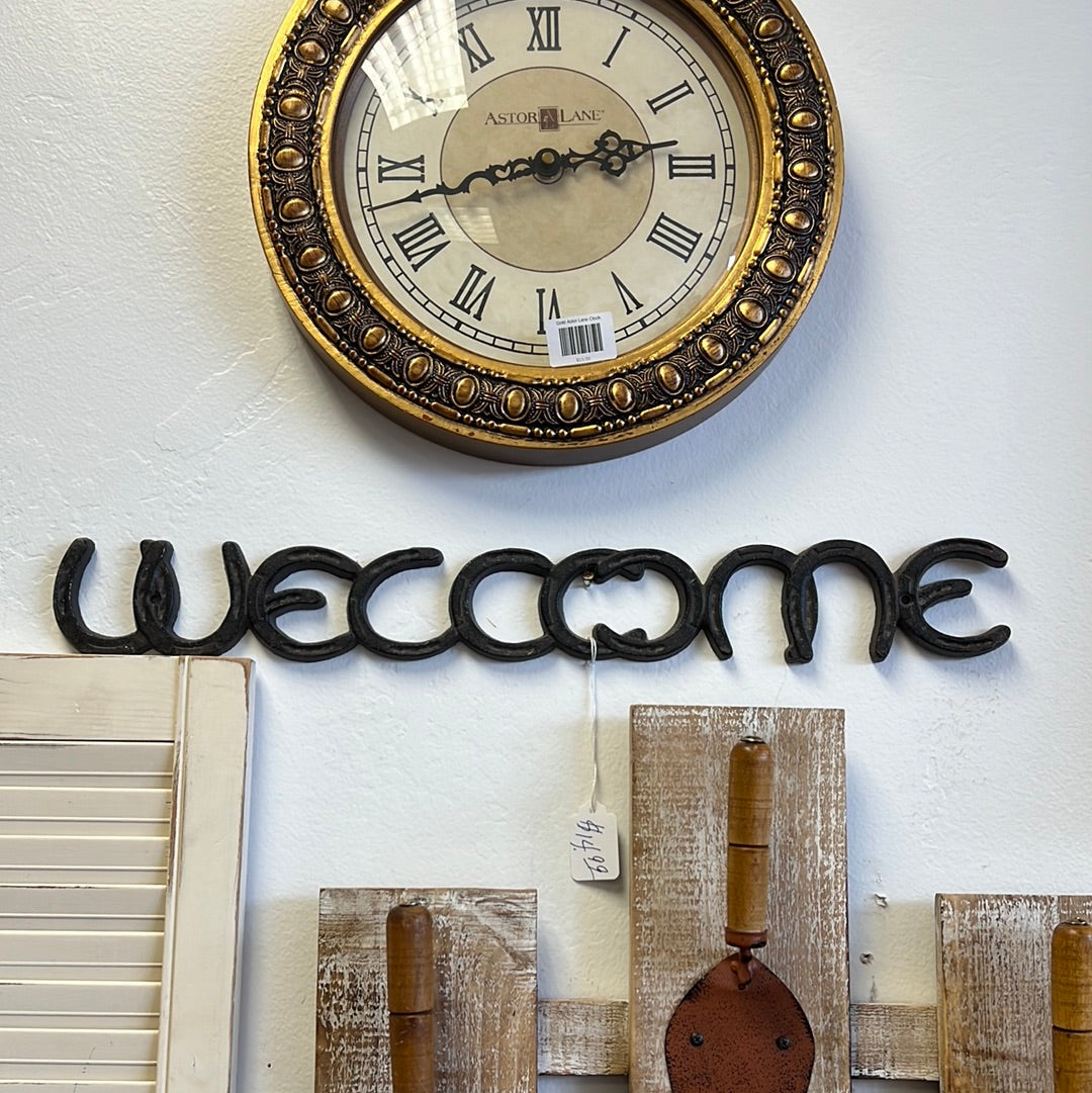 Cast Iron Welcome Sign