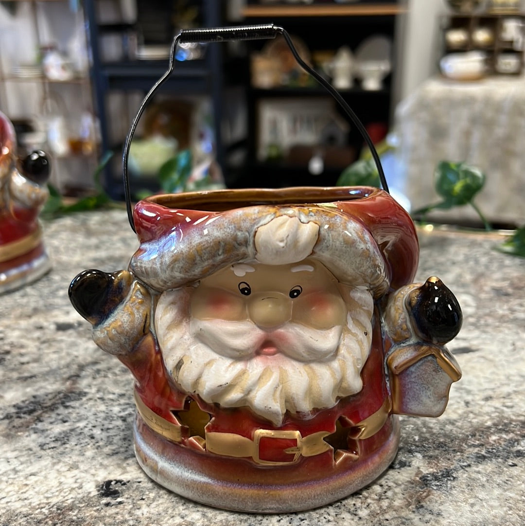 Santa Candle Holder