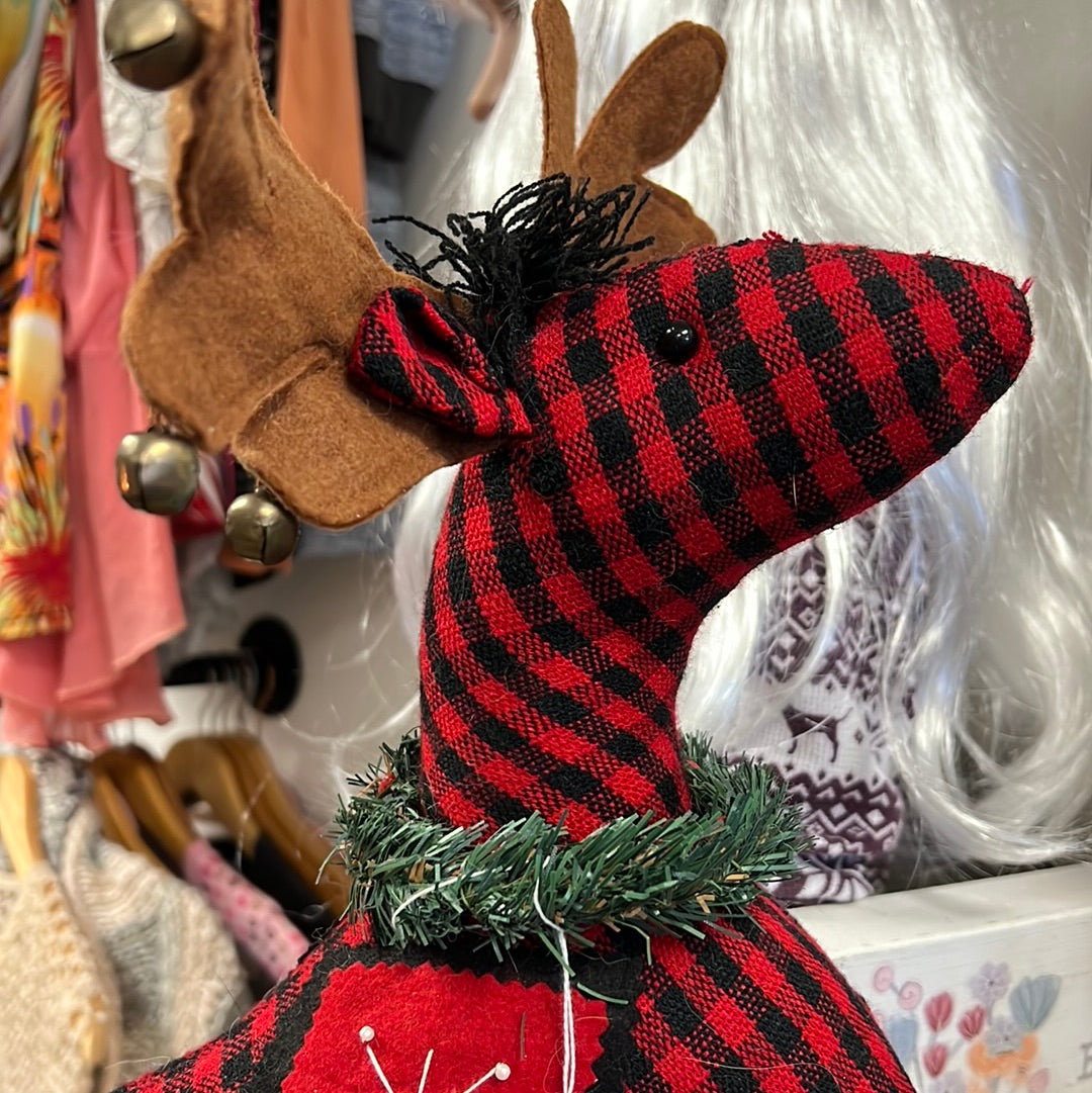 Red Plaid Reindeer