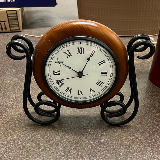 Wood Metal Clock