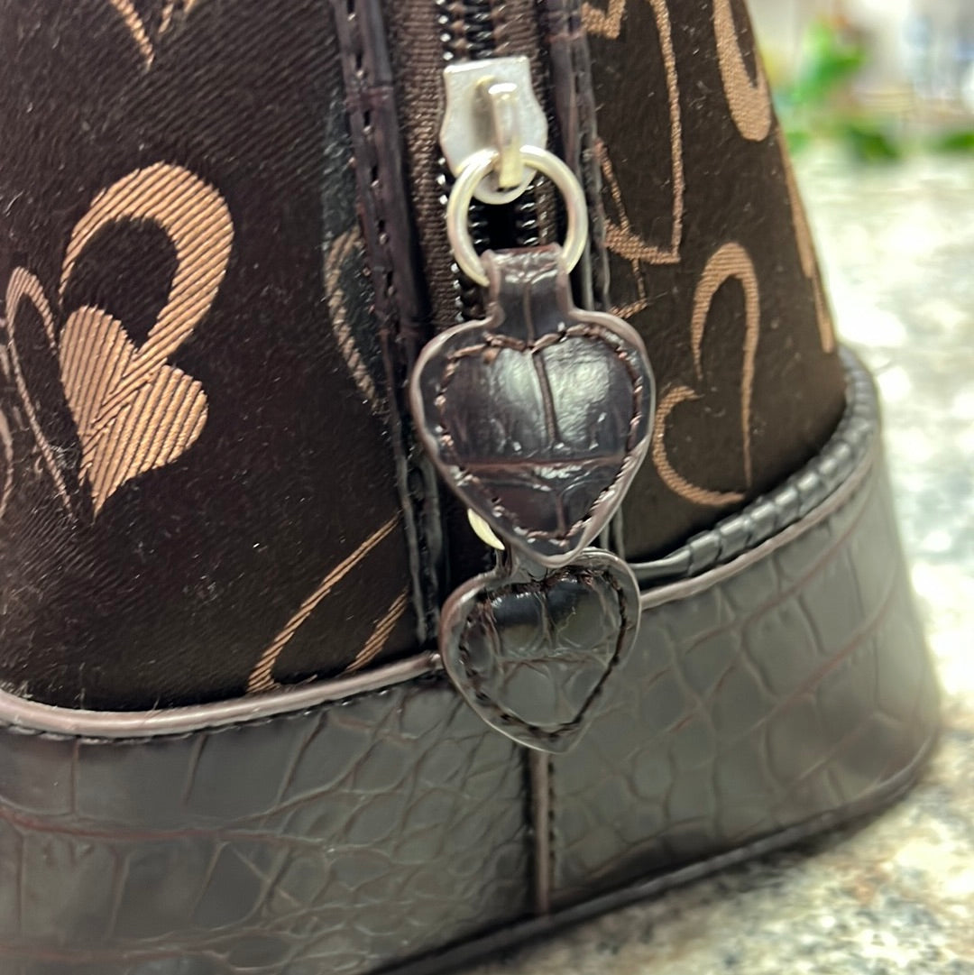 Brown Heart Handbag