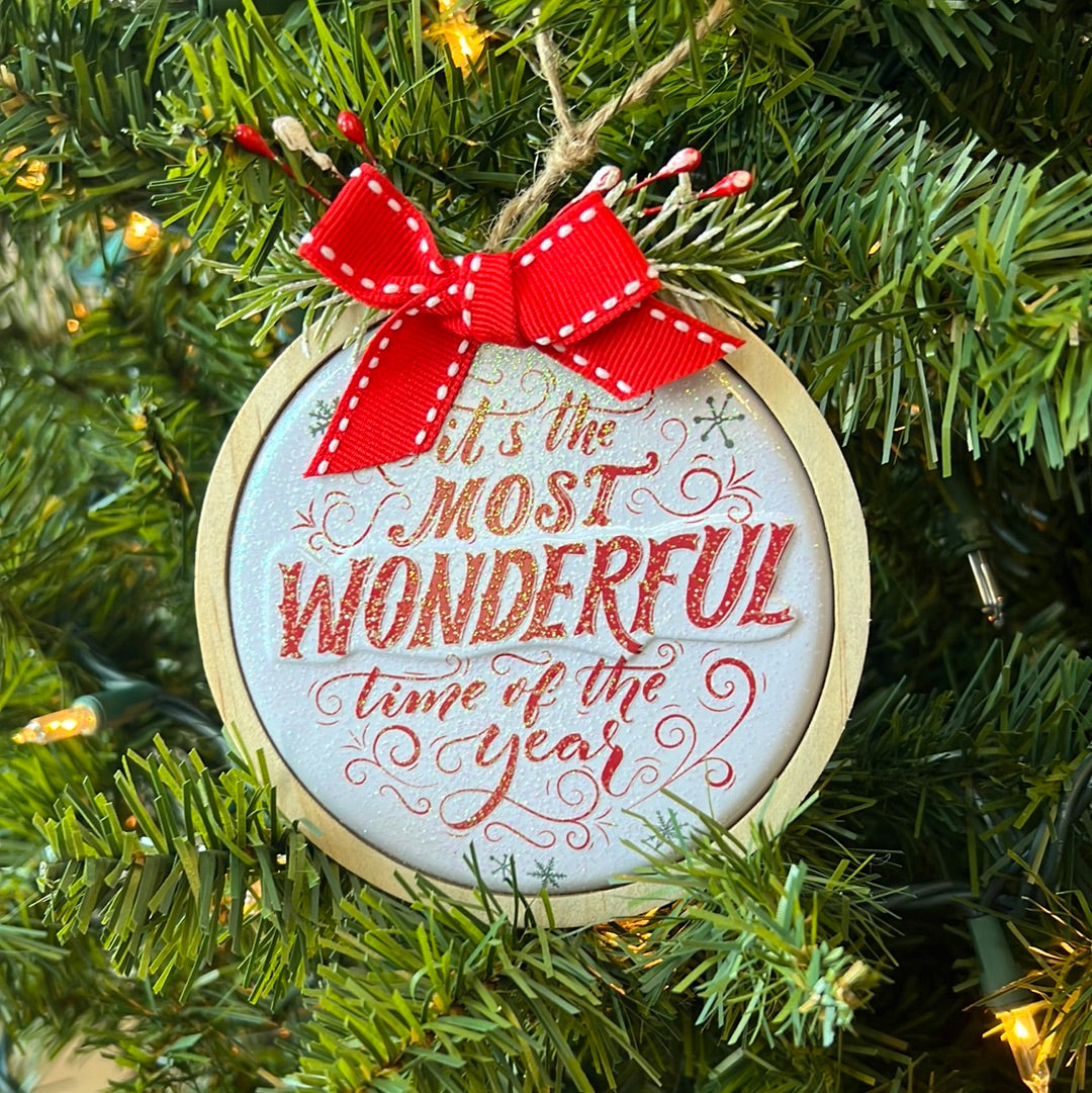 Round Wood Ornament