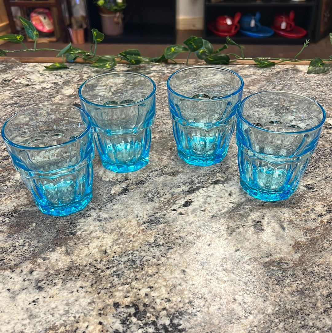 Blue Glass Cup Set