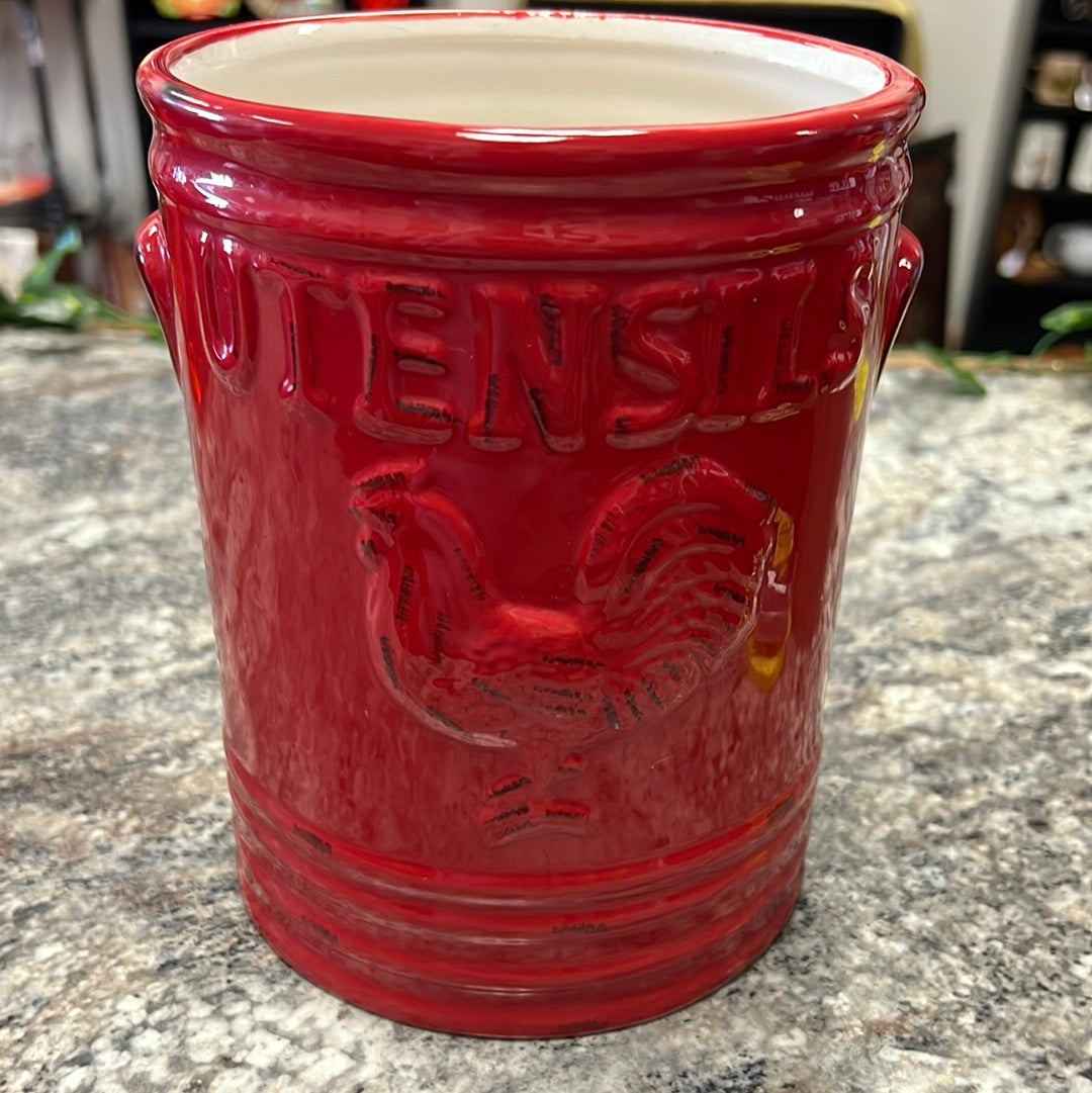 Red Utensil Holder