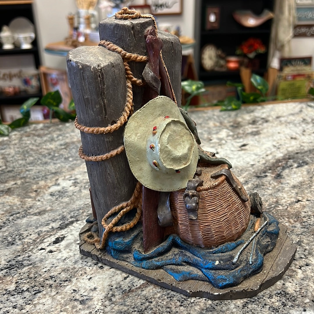 Vintage Fishing Coin Bank