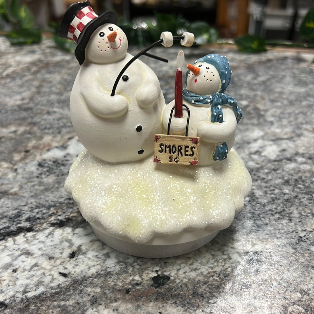 Snowman Candle Topper Lid