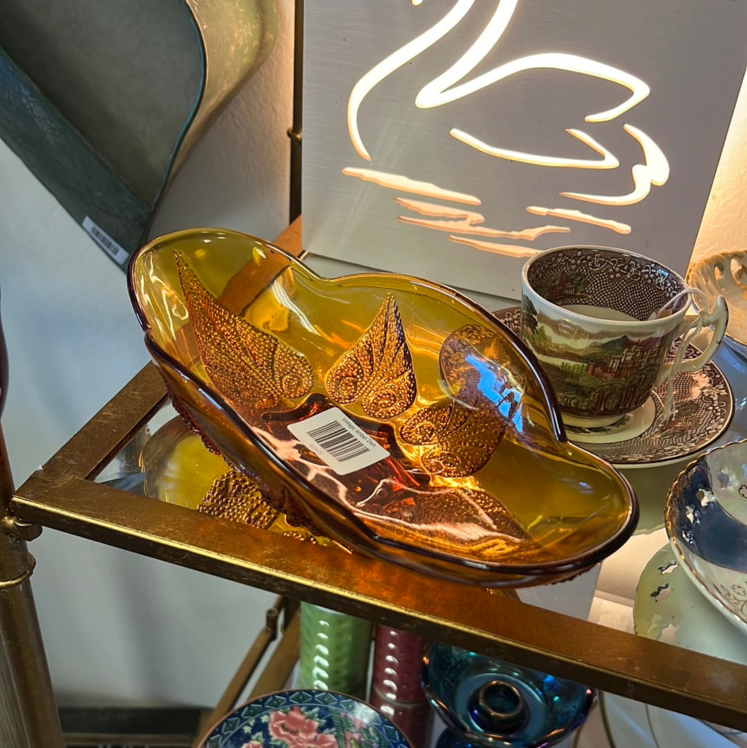 Vintage Amber Dish