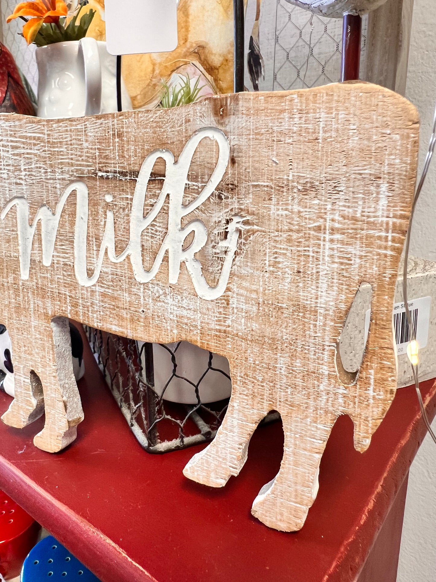 Cow Wood Decor Sign
