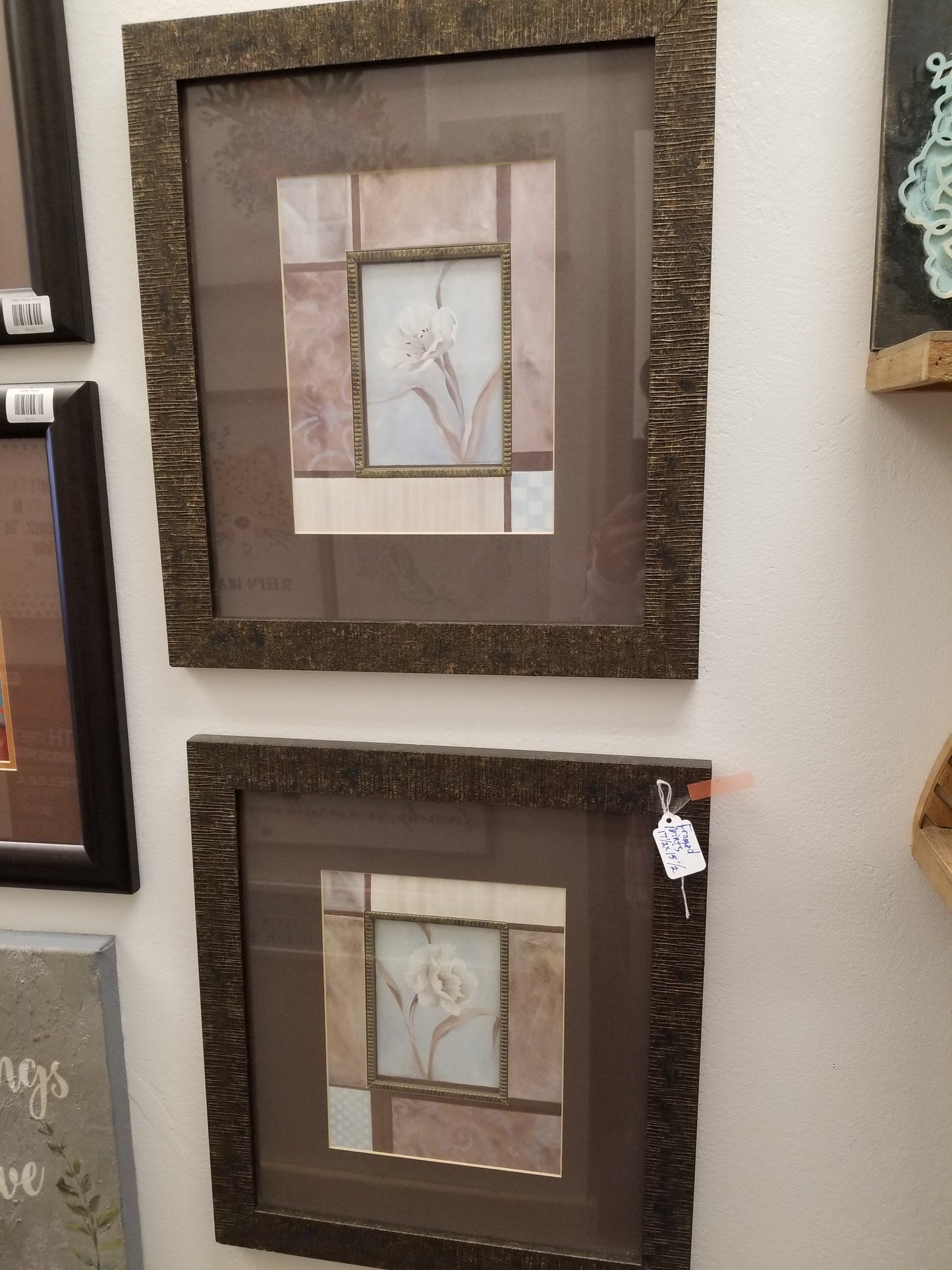 Framed prints pair