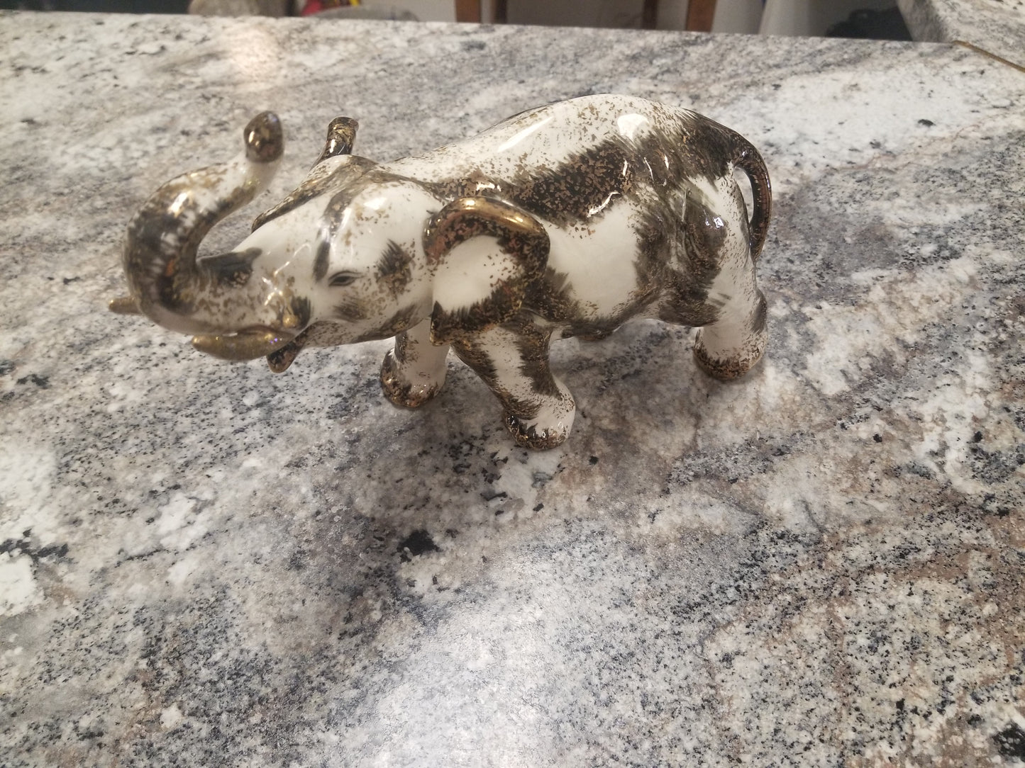 Gold porcelain Elephant