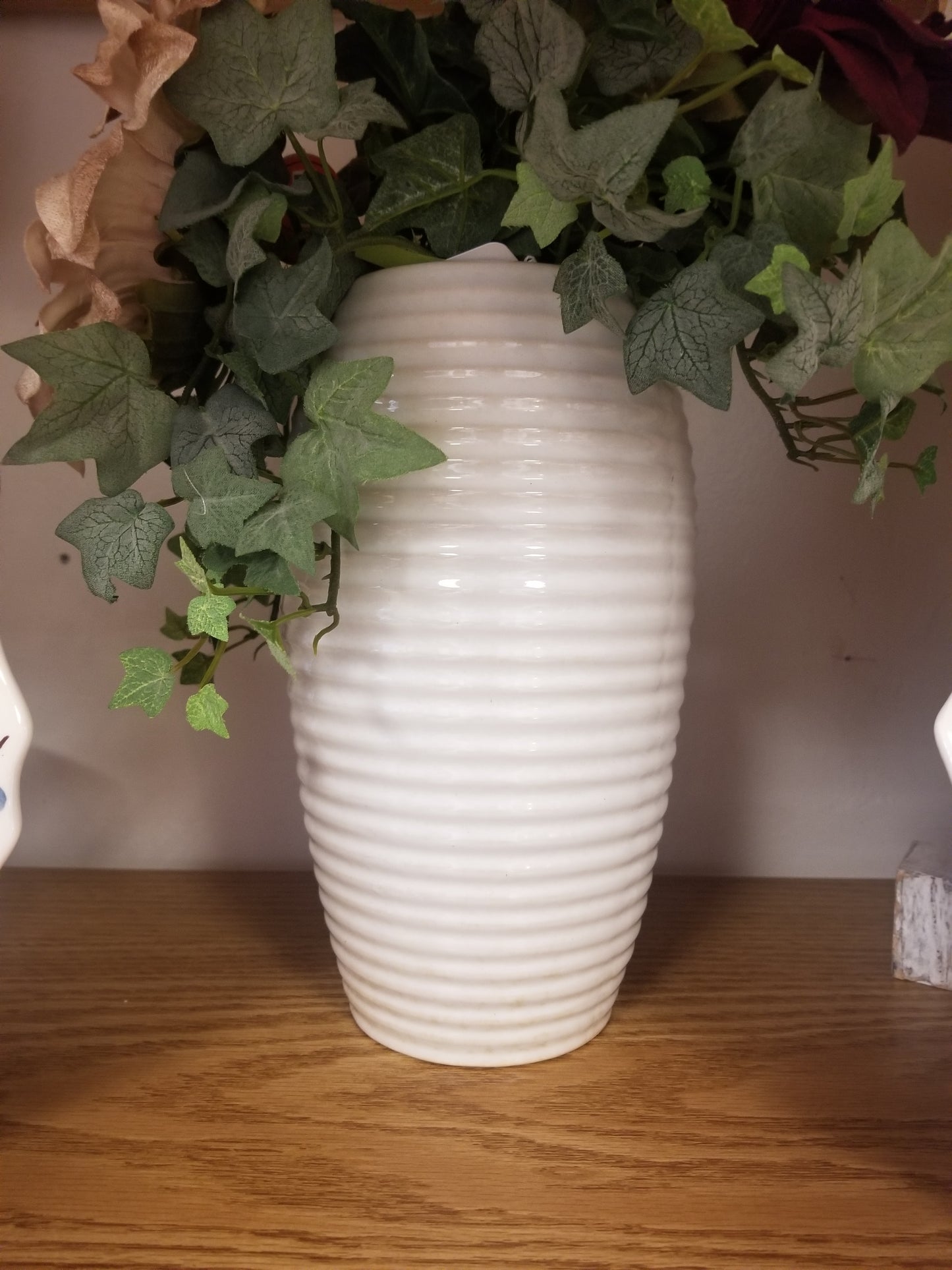 Ceramic white vase